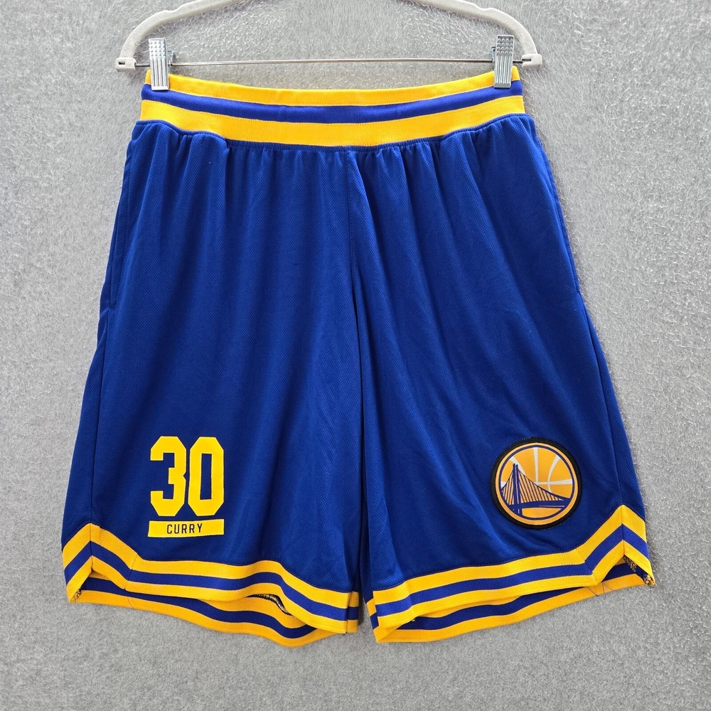 Golden State Warriors Men Activewear Shorts Large Blue Logo UNK Stephen Curry 30